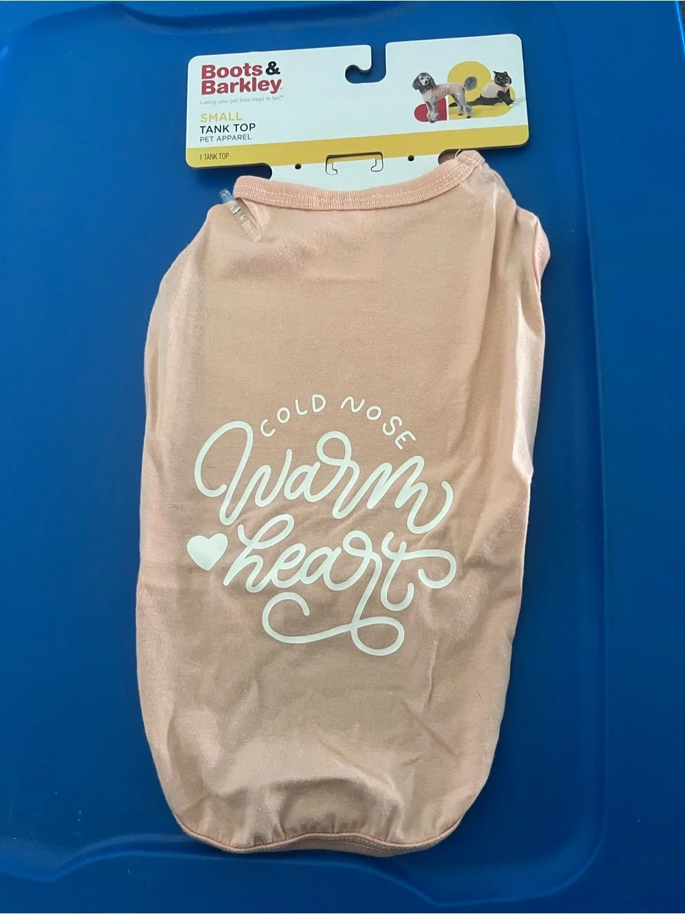 Boots & Barkley Peach Tank Top with White 